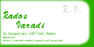 rados varadi business card